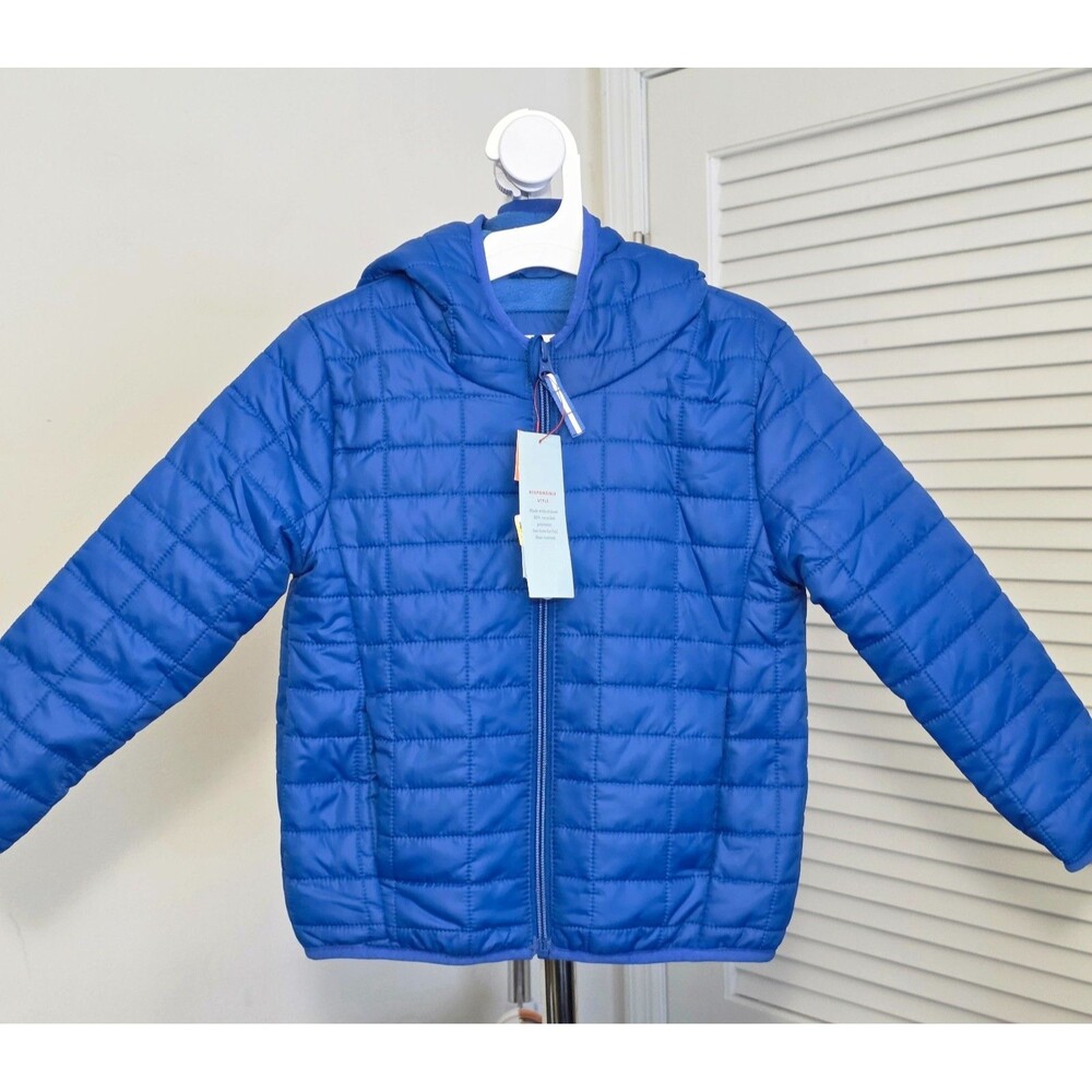 Cat & Jack Toddler Boys Hooded Puffer Jacket Royal Blue size 5T